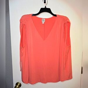 Worthington Women's Plus Size 3X Blouse In Coral